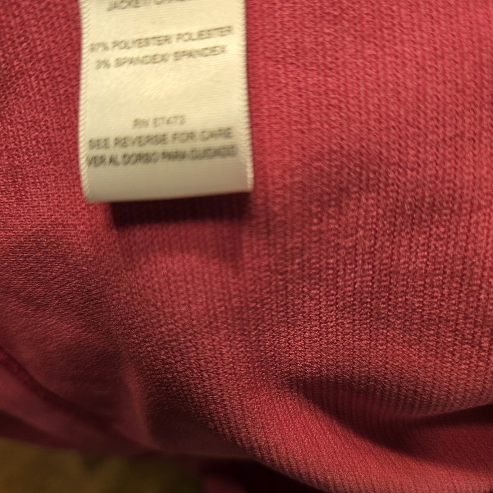 Danny And Nicole Open Front Blazer‎ Bell Sleeve Textured Knit Pink Plus Size 18W - Picture 10 of 10